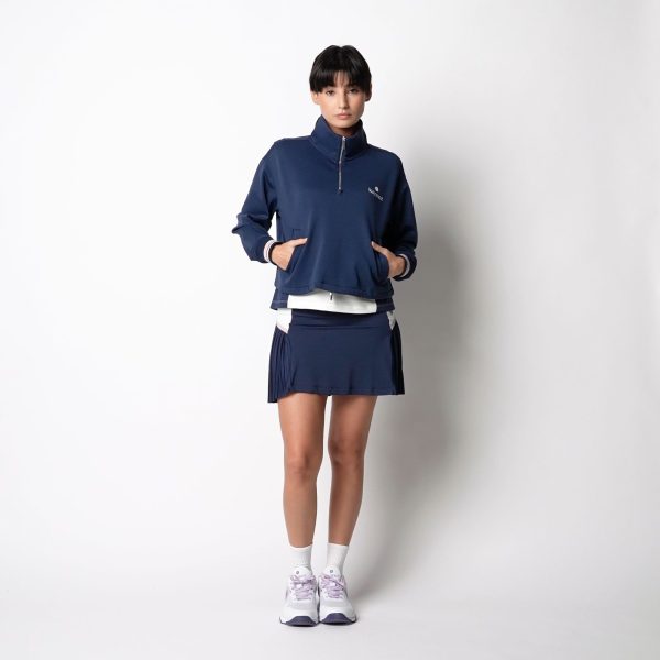 Half Zip Crop Jacket_FLC 49_SEASONAL NAVY